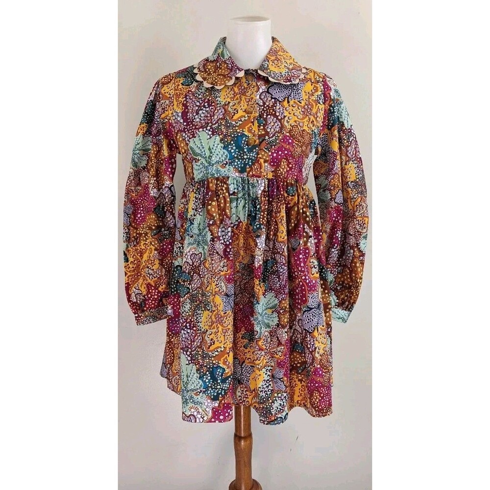 NEW Kika Vargas x Target Anemone Floral Mini Dress XXS Swing Cotton Colorful NWT